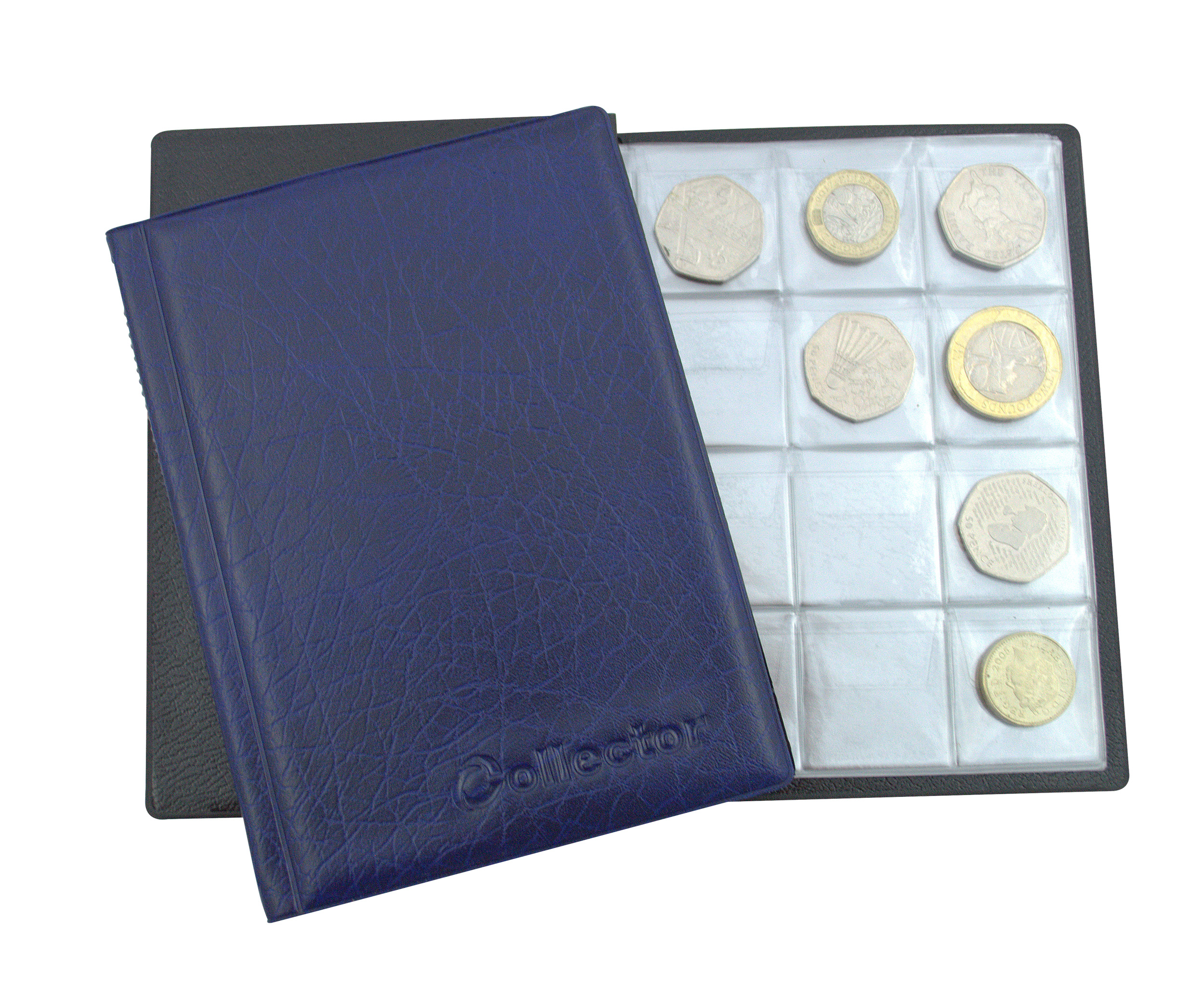 Image 71 - Collector COIN ALBUM for 96 medium size coins A-Z 10p pence 50p £1 £2 €2 folder