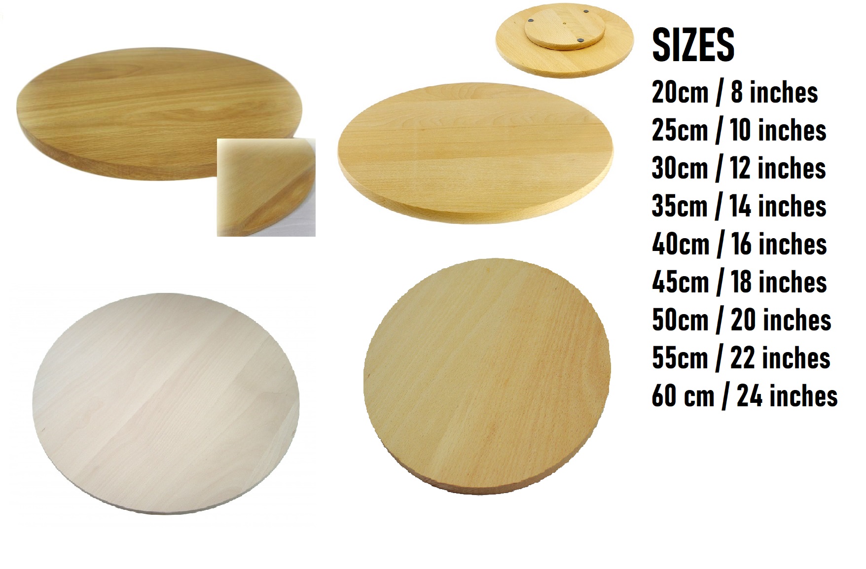Premium Photo  Round wooden board for pizza on a beige background