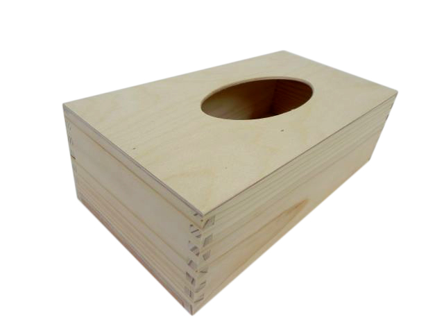 plain wooden tissue box cover