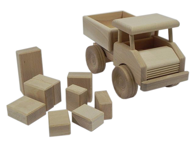 wooden truck with blocks