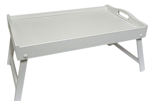 white wooden breakfast tray