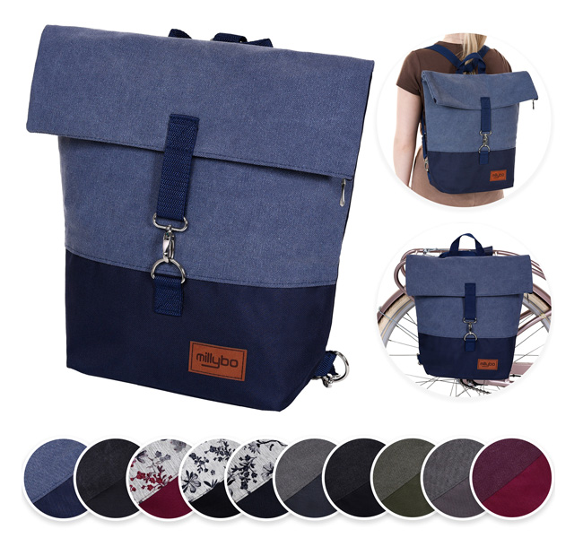 millybo SWEET Fahrradtasche Rucksack Backpack Gepcktrgertasche viele  Farben | eBay.de